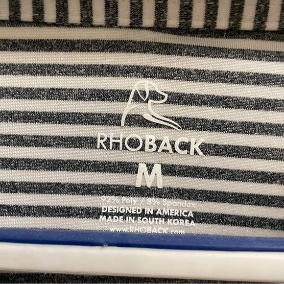 Rhoback Striped Golf Polo Shirt - Picture 3 of 3